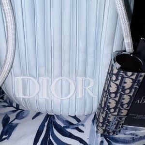 Dior Soft Blue Cosmetic Bag & Lipstick Case Bnew
